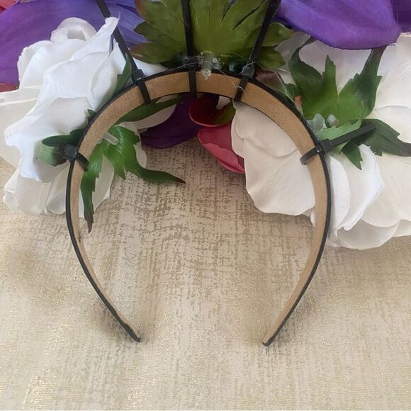 Two Handmade Colorful Floral “Day of the Dead” Dia de Los Muertos Headbands. EUC - Picture 7 of 8